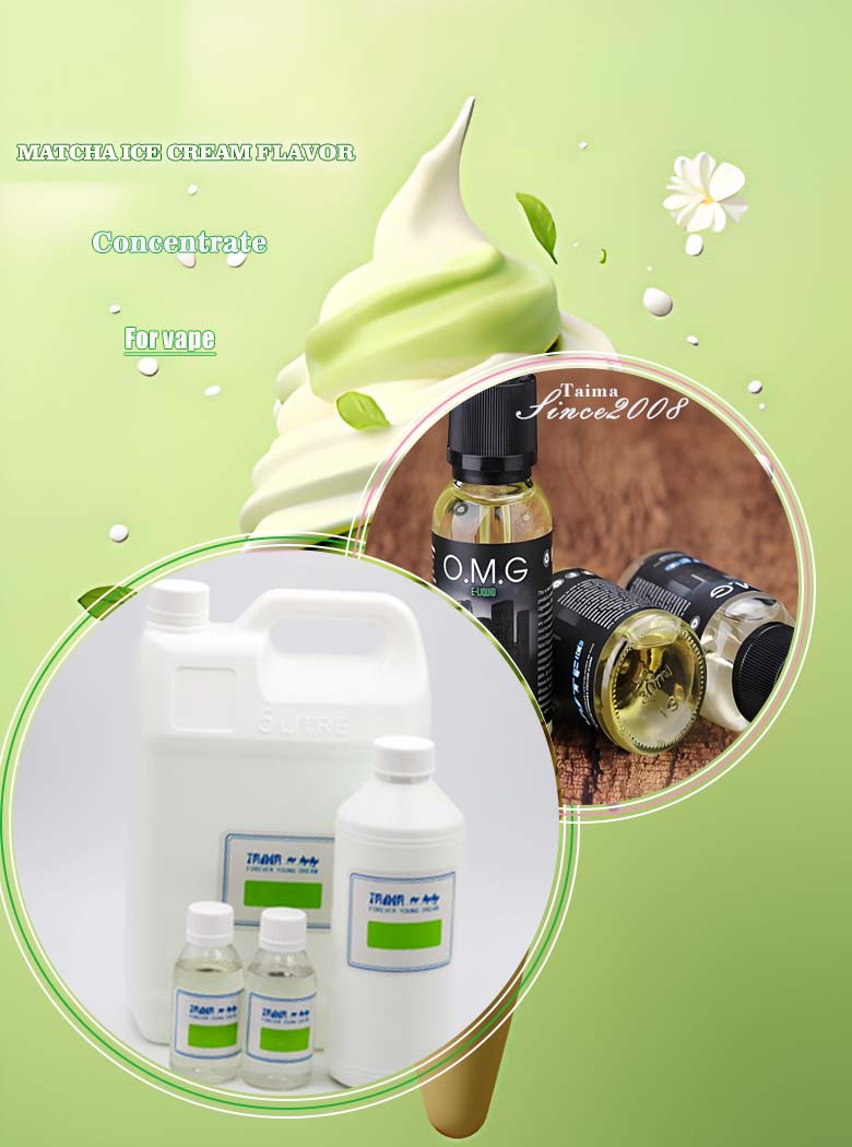 Tobacco Matcha ice cream flavour for vape e-liquid e-cigarette