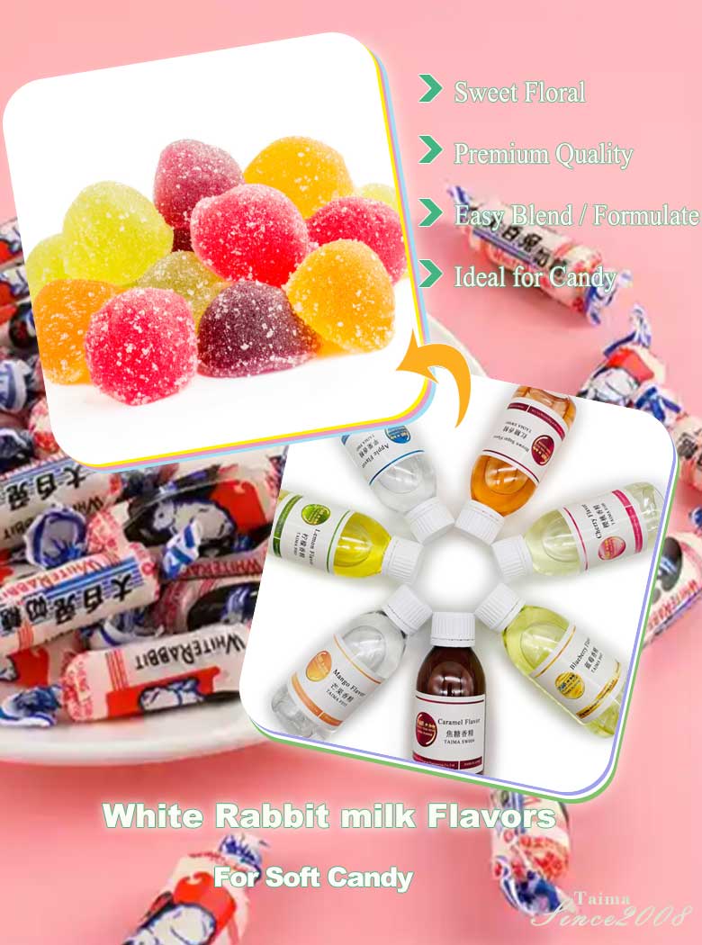 white rabbit milk candy for soft toffee gummy bear
