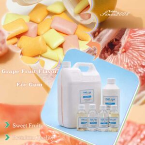 Concentrated grapefruit fruit liquid flavor for making chewing gum