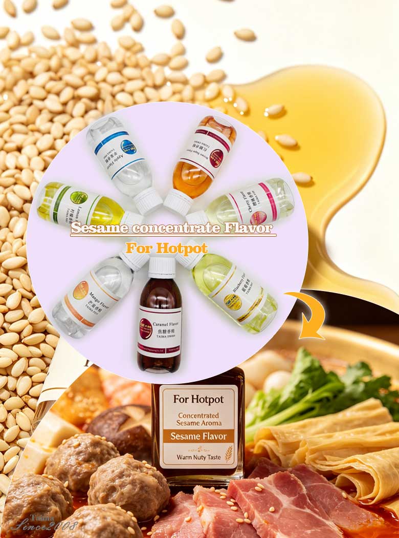 Sesame Food Flavor for Hot Pot Seasoning | Roasted Nutty Flavor Enhancer for Soup Base & Dipping Sauce