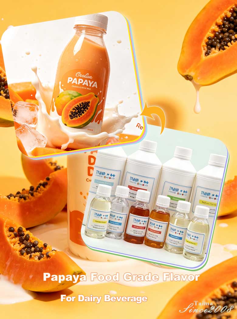 Food-grade papaya liquid concentrate flavor natural identical flavoring for dairy
