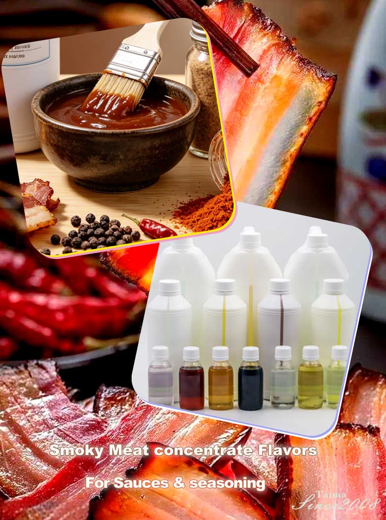 Concentrated food-grade smoky meat flavor bacon liquid fragrance for BBQ seasoning & sauces